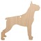 Boxer Dog Solid Unfinished Craft Wood Holiday Christmas Tree DIY Pre-Drilled Ornament